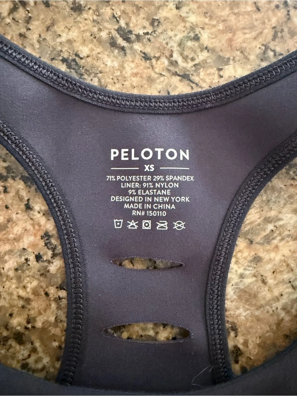 Peloton Black Racerback High-Support Sports Bra